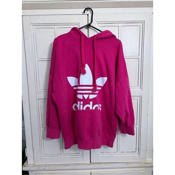 Adidas size small oversized pink hoodie - Picture 1 of 2